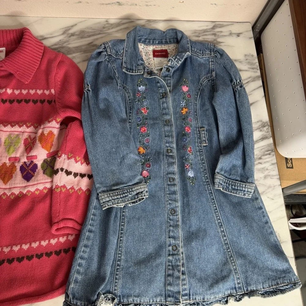 VTG Gymboree & Arizona Long Sleeve Dresses SZ 4 Small 90s Y2K Floral Cottagecore